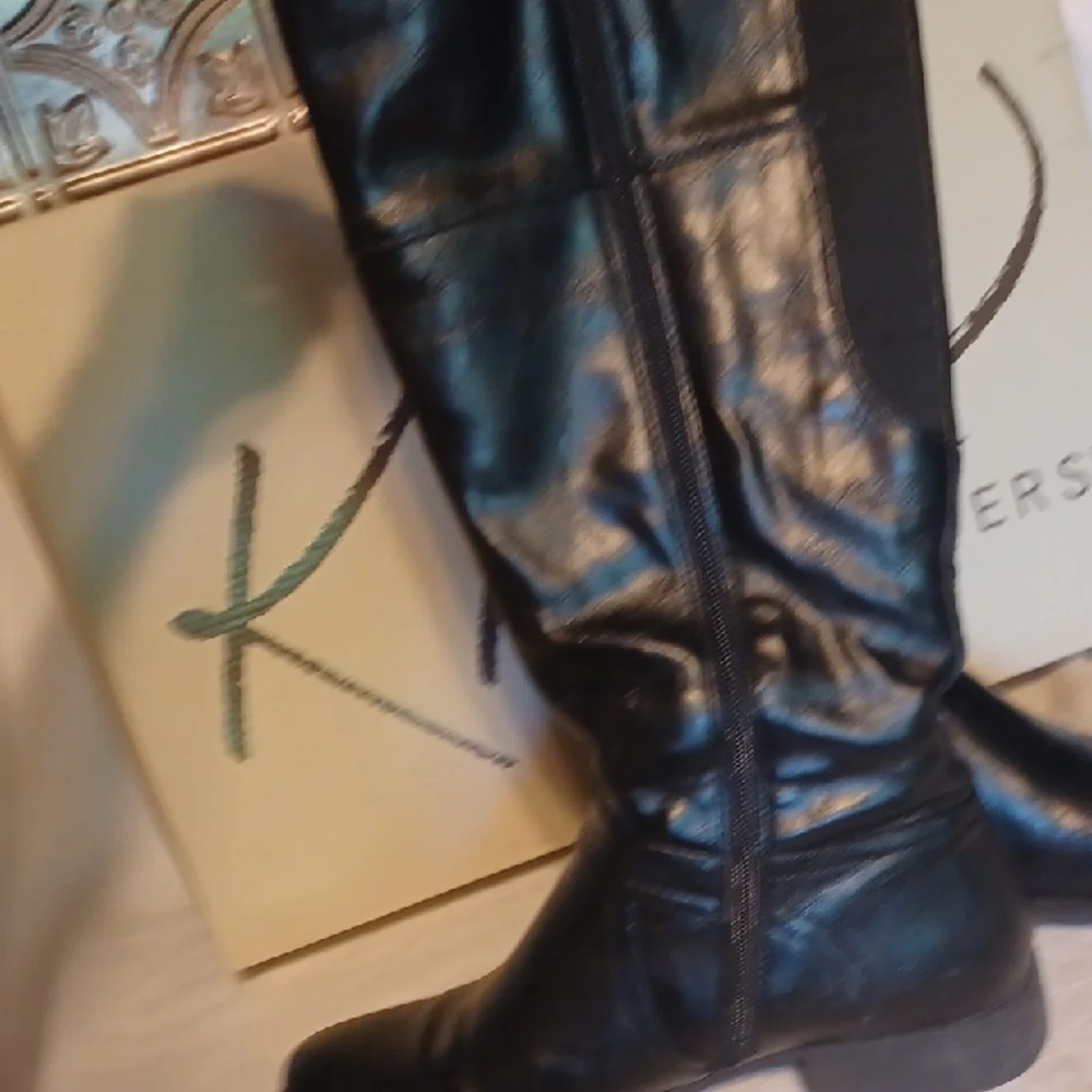 Kim Rogers Black Boots Size Zip Womens Size 10 M